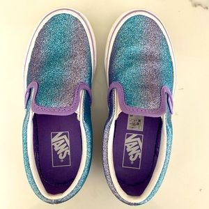 Vans girls glitter shoes size 12.5